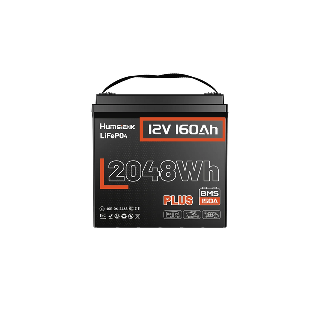 Humsienk 12V 160Ah Plus LiFePO4 Battery with 150A BMS