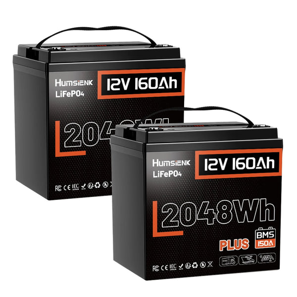 Humsienk 12V 160Ah Plus LiFePO4 Battery with 150A BMS