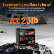 Humsienk 12V 160Ah Plus LiFePO4 Battery with 150A BMS