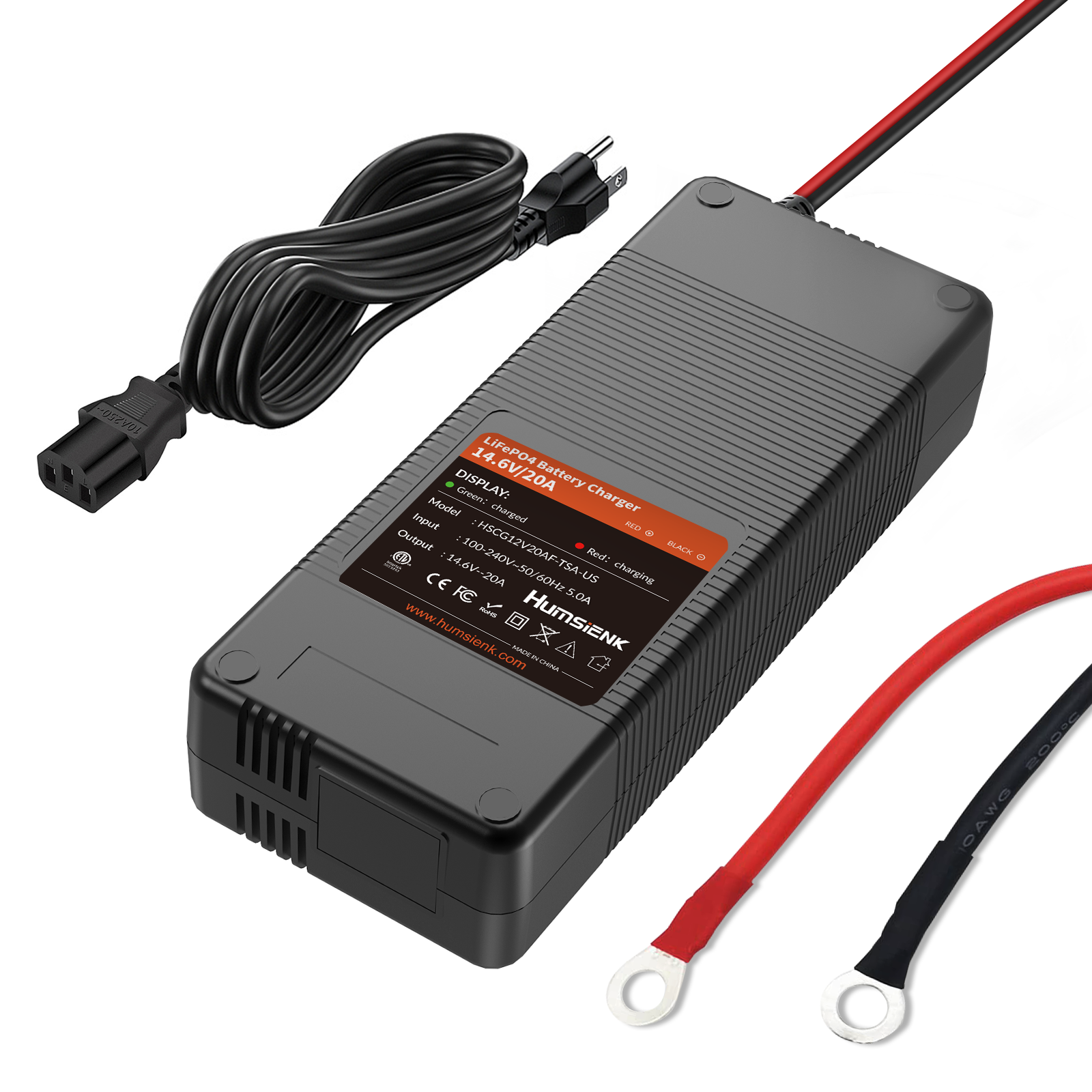 Humsienk 12V 20A LiFePO4 Battery Charger