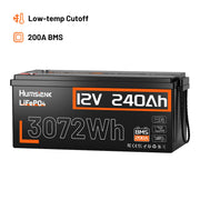 Humsienk 12V 240Ah LiFePO4 Batttery with 200A BMS