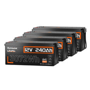 Humsienk 12V 240Ah LiFePO4 Batttery with 200A BMS