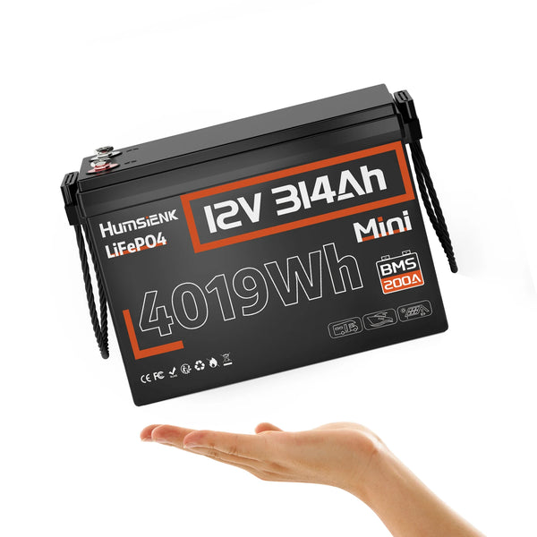 12V 314Ah Mini LiFePO4 Battery with 200A BMS