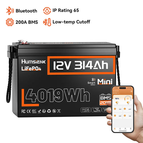 Humsienk 12V 314Ah Mini LiFePO4 Battery