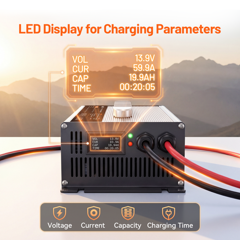 [Automatic 10% OFF] Humsienk 12V 60A LiFePO4 Battery Charger