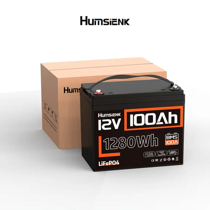 Humsienk 12V 100Ah Deep Cycle Battery | Group 24 | 100A BMS