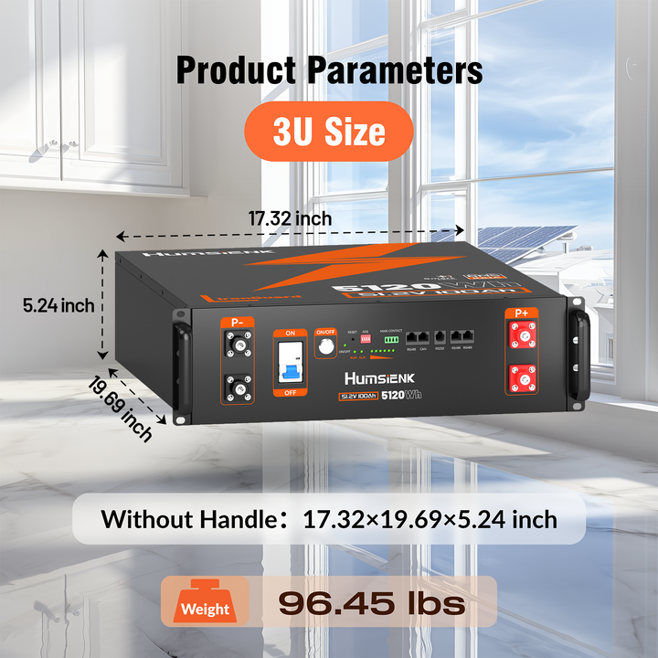 [Automatic 5% OFF] Humsienk 48V 100Ah 3U Server Rack LiFePO4 Battery ...