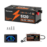 Humsienk 48V 100Ah Golf Cart Bluetooth LiFePO4 Battery