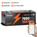 Humsienk 48V 150Ah Bluetooth Golf Cart LiFePO4 Battery