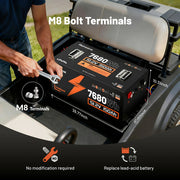 Humsienk 48V 150Ah Bluetooth Golf Cart LiFePO4 Battery