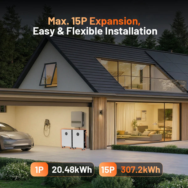 Humsienk 48V 300Ah Wall-mounted Bluetooth LiFePO4 Battery