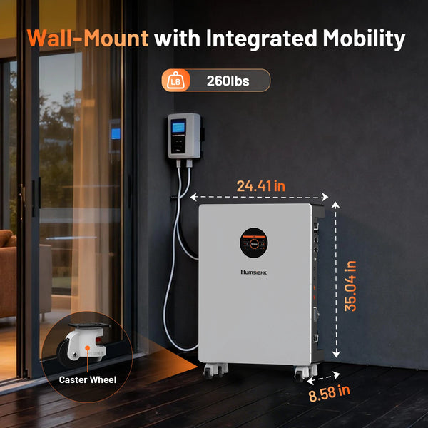 Humsienk 48V 300Ah Wall-mounted Bluetooth LiFePO4 Battery
