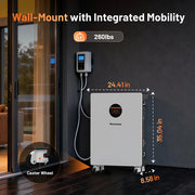 Humsienk 48V 300Ah Wall-mounted Bluetooth LiFePO4 Battery