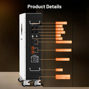 Humsienk 48V 300Ah Wall-mounted Bluetooth LiFePO4 Battery
