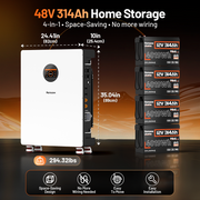 Humsienk 48V 314Ah Floor-stading Bluetooth LiFePO4 Battery