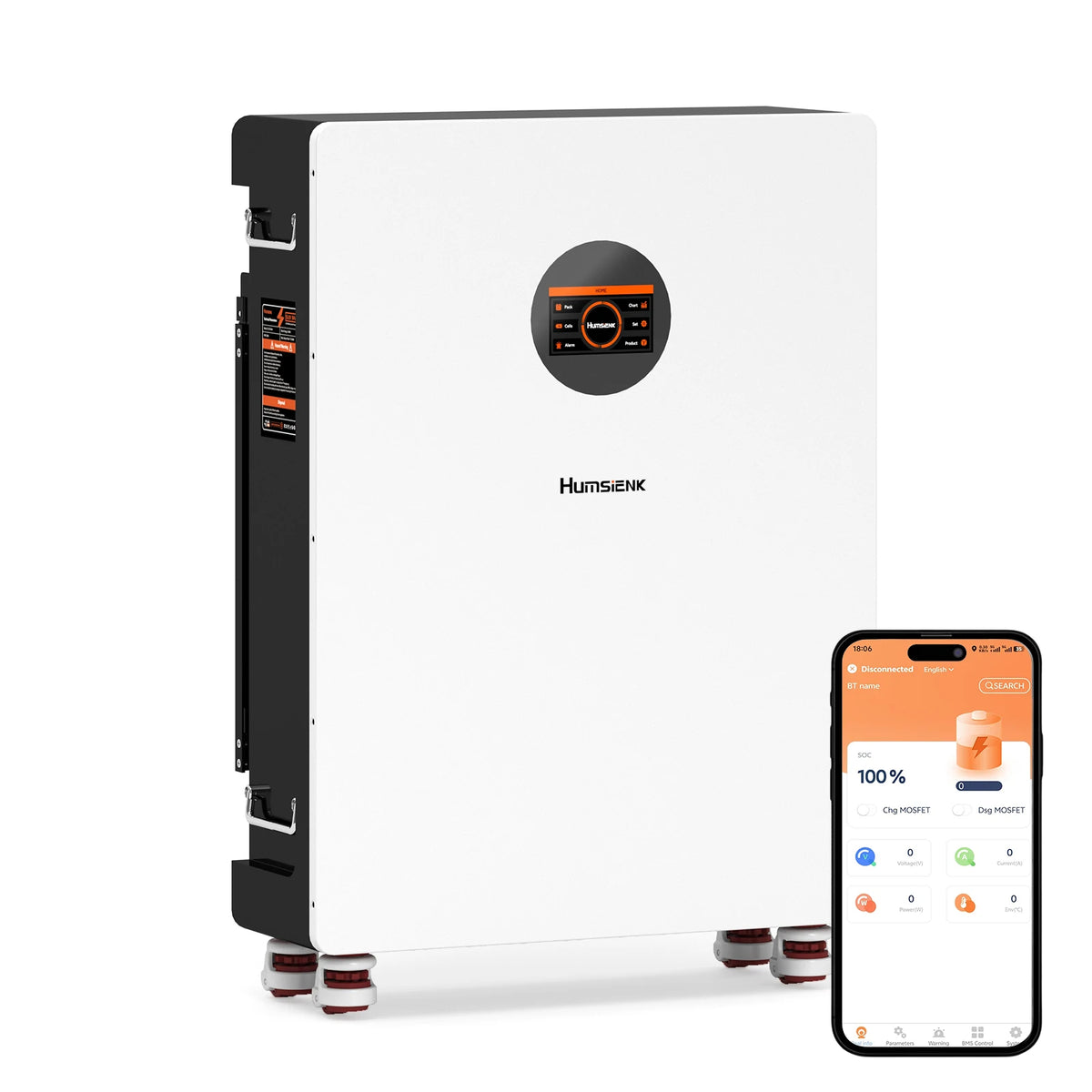 Humsienk 48V 314Ah Floor-stading Bluetooth LiFePO4 Battery